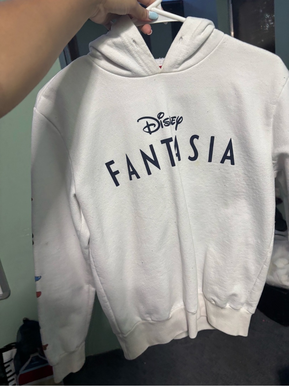 White pullover hoodie with 'Disney Fantasia'